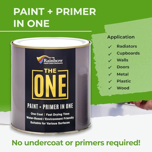 The ONE All-In-One Paint & Primer - Off White Matte, 8.5 Fl Oz/250ml | 1 Coat Formula | Easy Indoor & Outdoor Decorating for Home & Garden Walls, Floors & Furniture | Water-Based & Low VOC - Image 2