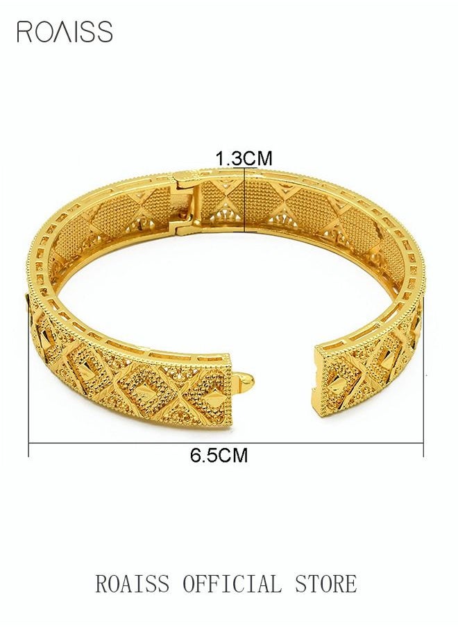 24K Gold Plated Totem Textured Bangle Cuff Bracelet Fashion Jewelry Luxury Chic Jewellery Accessory Gift for Women Ladies Wife Mother Wedding Party Golden - pzsku/Z9BAB44D1B3119EC3FB26Z/45/_/1650510853/8f669347-7cf4-4895-83a7-78ca9d04105b