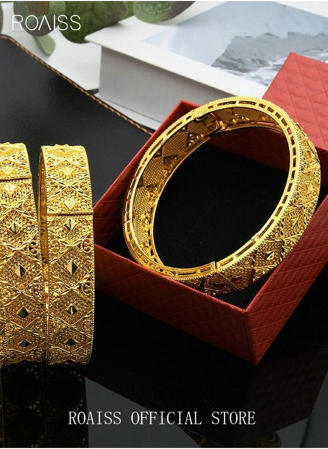 24K Gold Plated Totem Textured Bangle Cuff Bracelet Fashion Jewelry Luxury Chic Jewellery Accessory Gift for Women Ladies Wife Mother Wedding Party Golden - pzsku/Z9BAB44D1B3119EC3FB26Z/45/_/1650510853/9c6929c4-7d27-4499-83cd-1cc81d5ae2e5