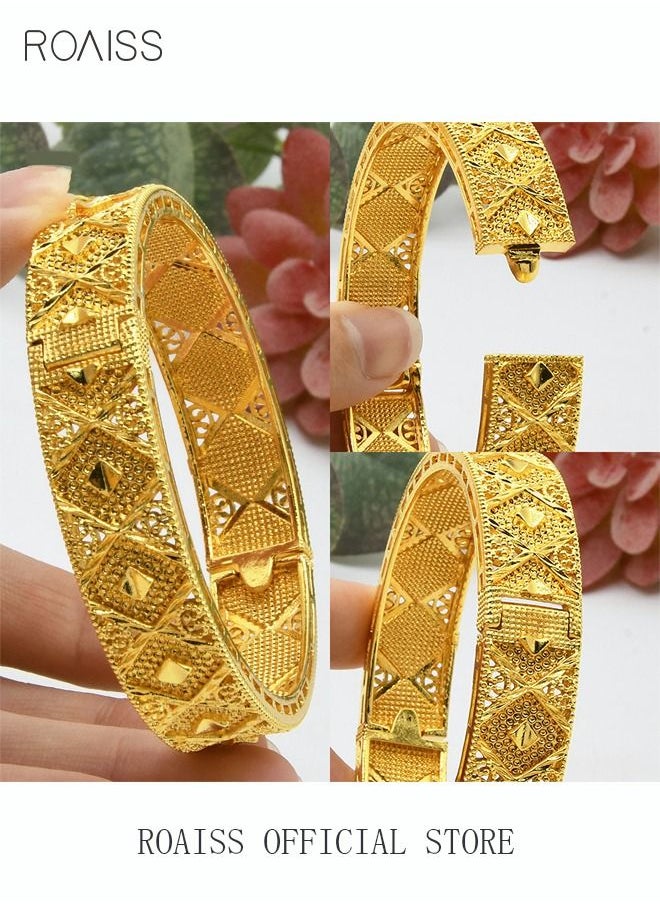 24K Gold Plated Totem Textured Bangle Cuff Bracelet Fashion Jewelry Luxury Chic Jewellery Accessory Gift for Women Ladies Wife Mother Wedding Party Golden - pzsku/Z9BAB44D1B3119EC3FB26Z/45/_/1650510853/ac66863b-421a-4b9e-b539-1021a88f490c