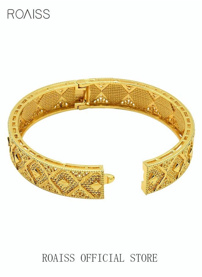 24K Gold Plated Totem Textured Bangle Cuff Bracelet Fashion Jewelry Luxury Chic Jewellery Accessory Gift for Women Ladies Wife Mother Wedding Party Golden - pzsku/Z9BAB44D1B3119EC3FB26Z/45/_/1650510854/493731d7-3395-43a4-a8a8-ef9f024ca90c