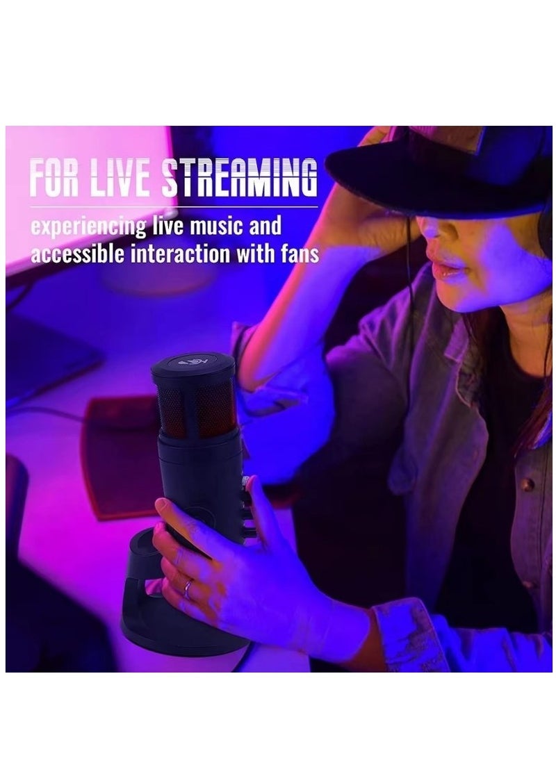 Jmary JMARY MC-PW9 USB Cable Microphone Voice Recording Tool RGB Light - Image 5