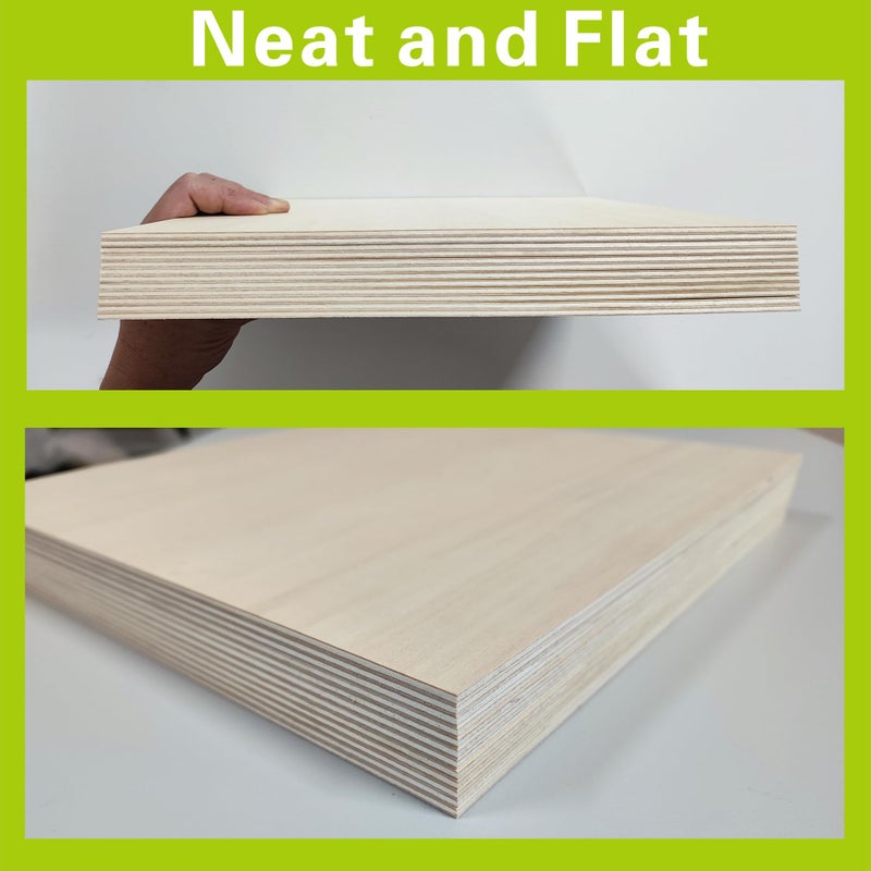 Ninekong 12 Pack Basswood Sheets 1/16 inch,12"x12"x1/16 Plywood Sheets,1.5mm Basswood for Laser Cutting,Laser Engraving Blanks,Thin Natural Unfinished Wood for Crafts,Wood Burning,Scroll Saw Cutting - Image 4