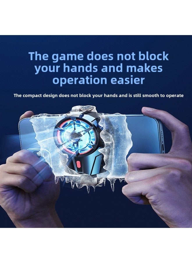 Mobile Phone Turbo Radiator Buckle Back Clip Type Wireless Charging Cooler E-sports Game Three-gear Adjustable Cooler-Color:【rechargeable Model - Black】 √ Universal For All Phones Hurricane Heat Dissipation Three Levels Of Adjustment Silent And Low Noise Cool Blue Light - Image 4
