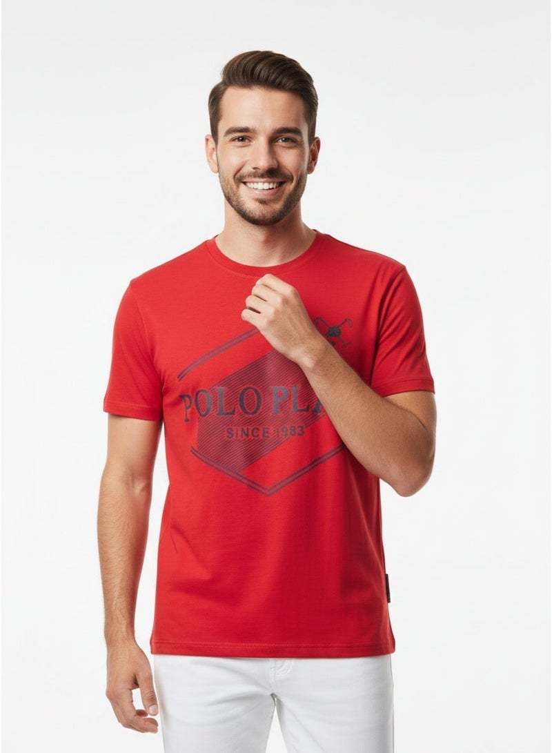 Polo Play Mens Graphic T-shirt -RED - Image 1