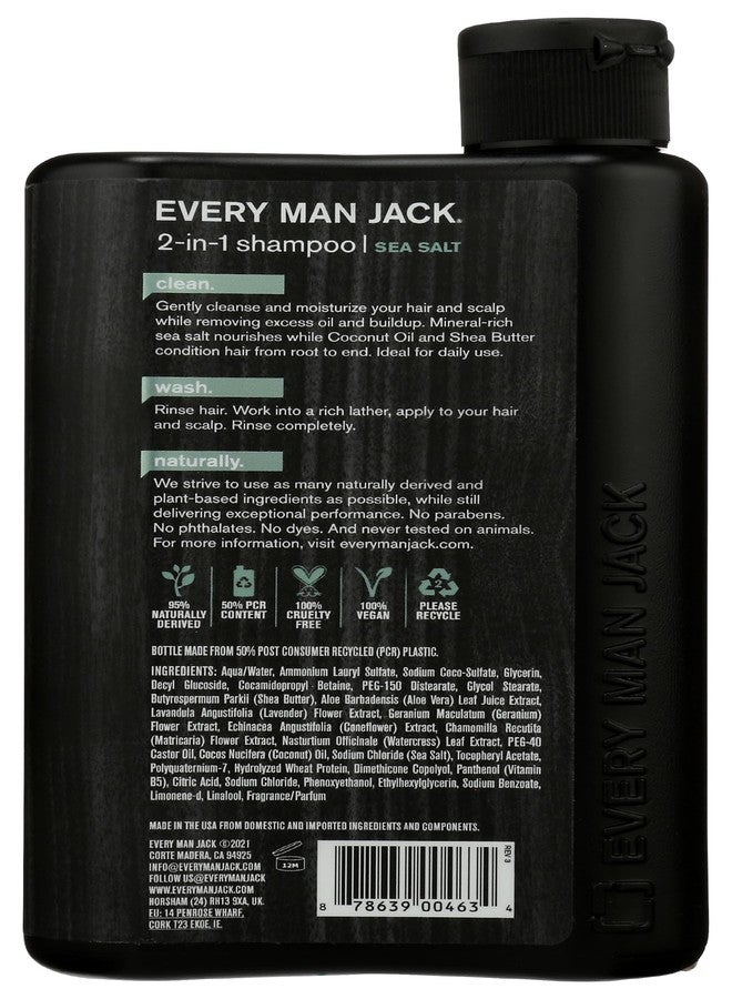 EVERY MAN JACK Sea Salt 2 in 1 Shampoo, 13.5 FZ - Image 2