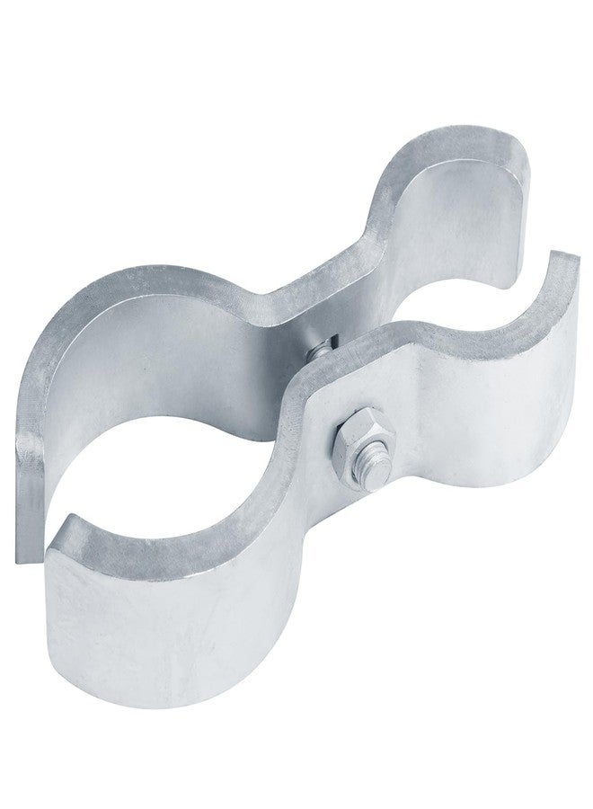 eoere 2 Sets Chain Link Heavy Fence Panel Clamps, Saddle Dog Kennel Clamp for 3-1/2" x 2-1/2"(Actual 2-3/8" OD) Fence Post, Livestock Stall, 5/16" Thick - Image 2