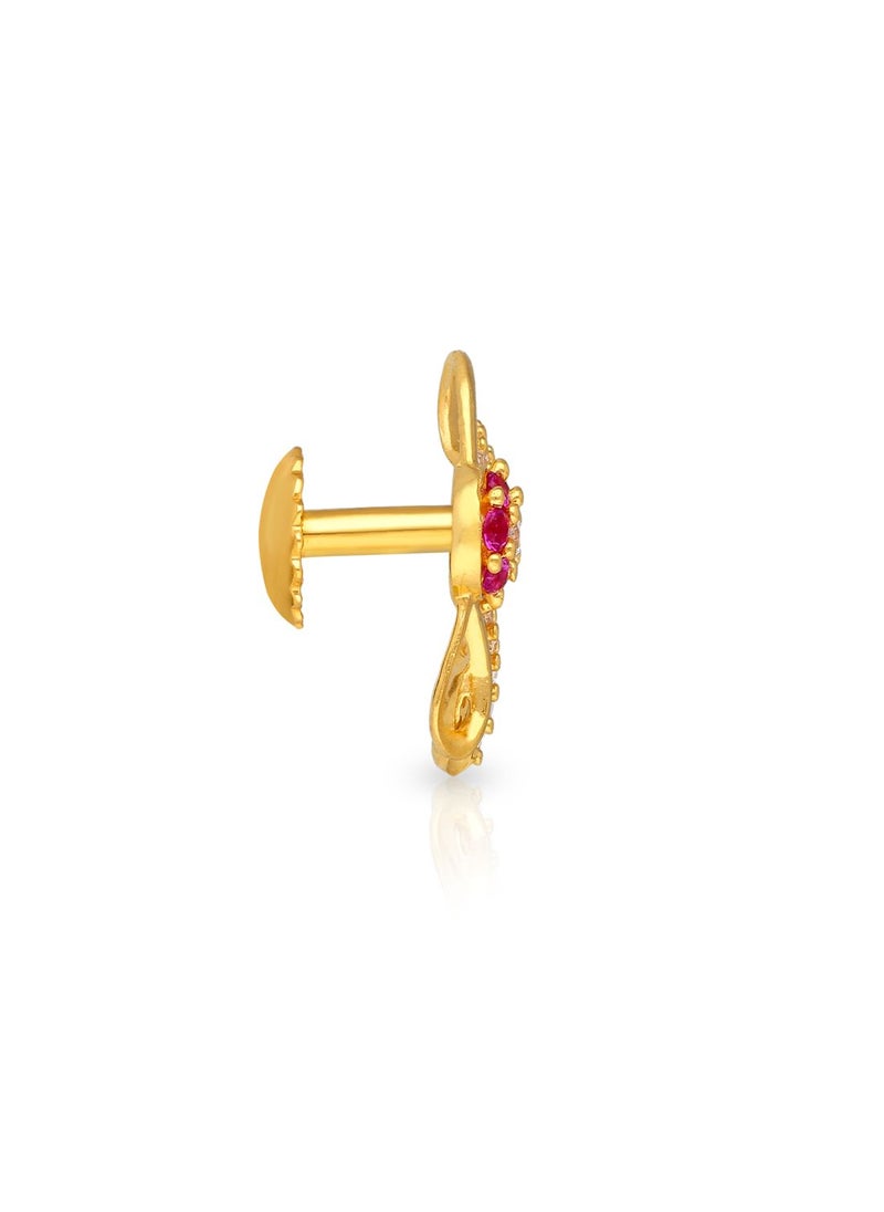 Malabar Gold and Diamonds 22k 916 Purity Gold Studs Earrings for Women DZER378Y  - Image 2