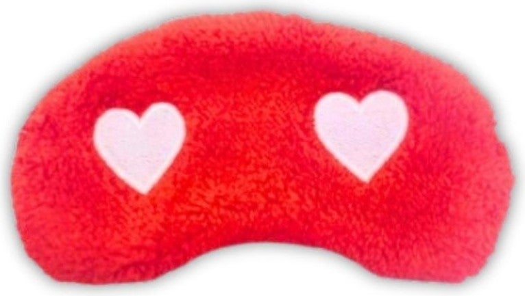 Vav Baby Baby Sleep Mask Red 2 Hearts - Image 1