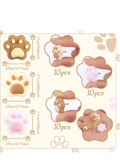 Excefore Push Pins 30 PCS Cute Cat Paw Decorative Cork Board Decorations Thumb Tacks (Elegant Colors)  - Image 3