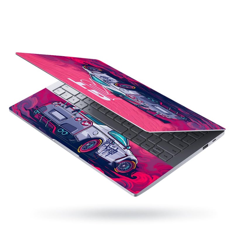 TechFit Full Body UV Printed Removable Premium Laptop Skin Upto 15.6 inch Sticker Compatible for Dell/HP/Lenovo/Acer/Asus All Laptop Size Upto 14 to 15.6 Inch - GTR Rearview Power - Image 2