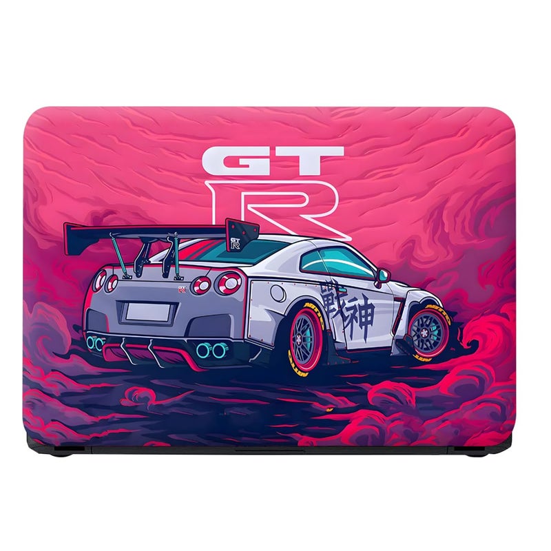 TechFit Full Body UV Printed Removable Premium Laptop Skin Upto 15.6 inch Sticker Compatible for Dell/HP/Lenovo/Acer/Asus All Laptop Size Upto 14 to 15.6 Inch - GTR Rearview Power - Image 3