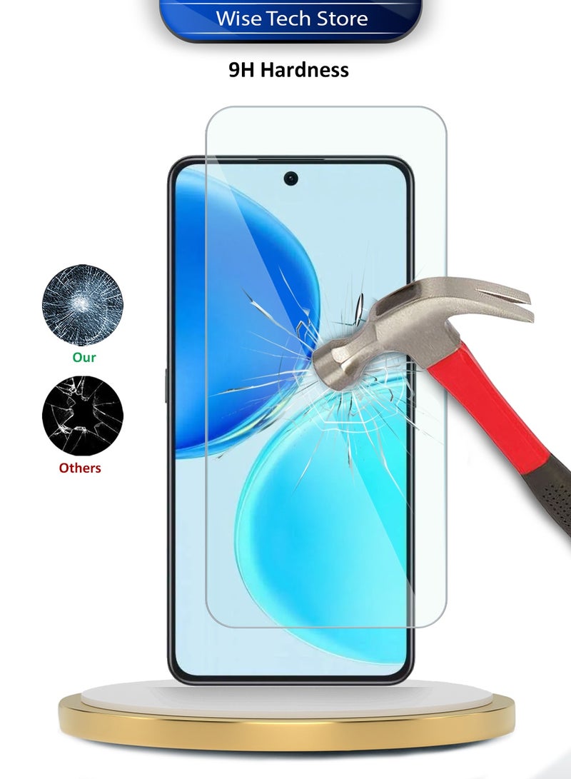 دبليو تيك واقي شاشة زجاجي مقسّى مقوى 9H 2.5D من سلسلة WTech Premium بحواف منحنية لهاتف Honor X8d 4G 2025 (MSG9CN) - شفاف - Image 3