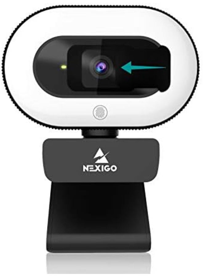 NexiGo StreamCam N930E with Software, 1080P Webcam with Ring Light and Privacy Cover, Auto-Focus, Plug and Play, Web Camera for Online Learning, Zoom Meeting Skype Teams, PC Mac Laptop Desktop - Image 2