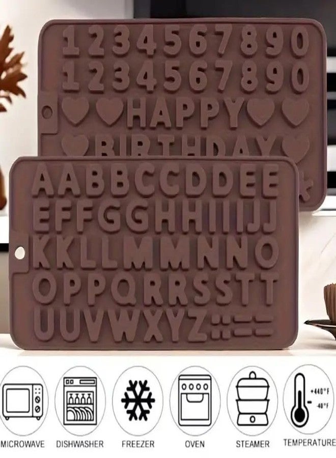 LEGACYCART 1PCS Silicone English Alphabet Mould, Non-Stick Chocolate Moulds, Baking Mold, Handmade Wax Resin Moulds, DIY Cake Topper Gummy Sugarpaste Candy Wax Melts Decoration, Brown - Image 3