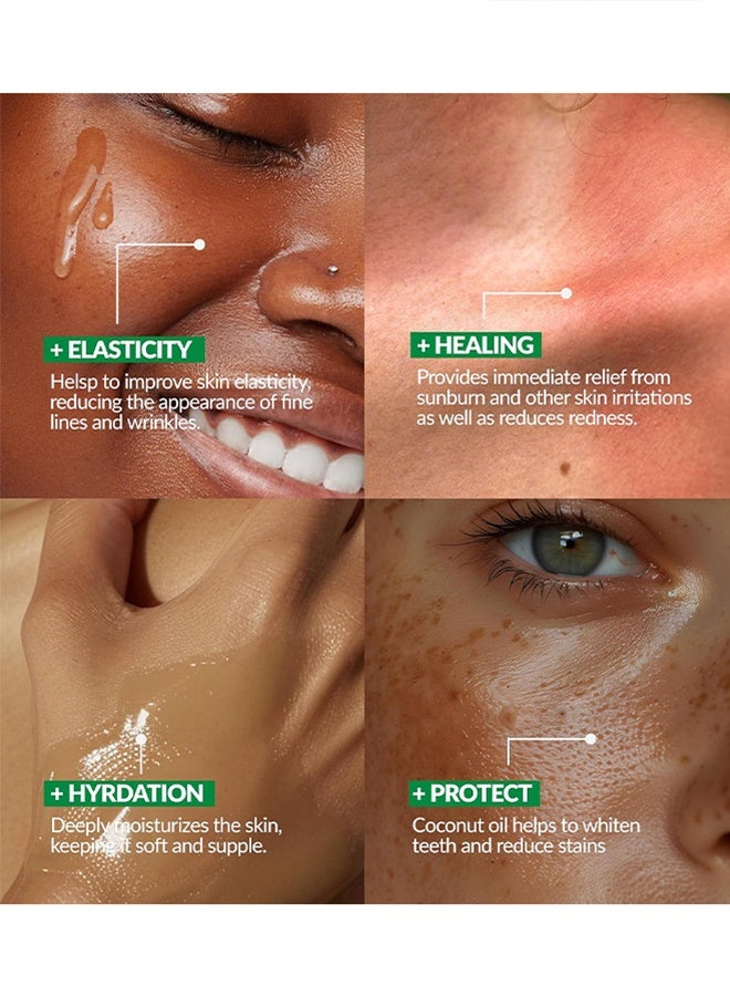 OceAura Aloe Vera Gel for Skin & Hair, Soothing Gel Moisturizer for Face and Body, Lightweight Non-Sticky Aloe Gel for Sunburn Relief and After Sun Care (100ml) - Image 4