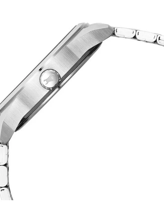 TITAN Men's Analog with Day & Date Display Watch With Silver Stainless Steel Strap - 3313SM01