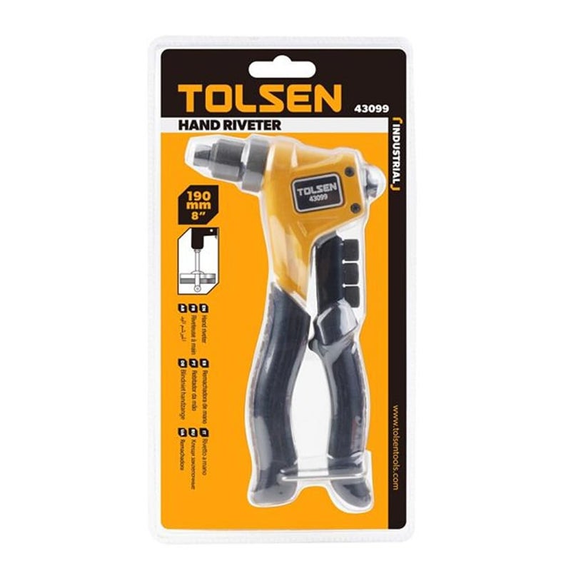 Tolsen Hand Riveter - Heavy Duty Hand Rivet Gun - 4 Nozzle Sizes Pop Rivet Tool - Image 5