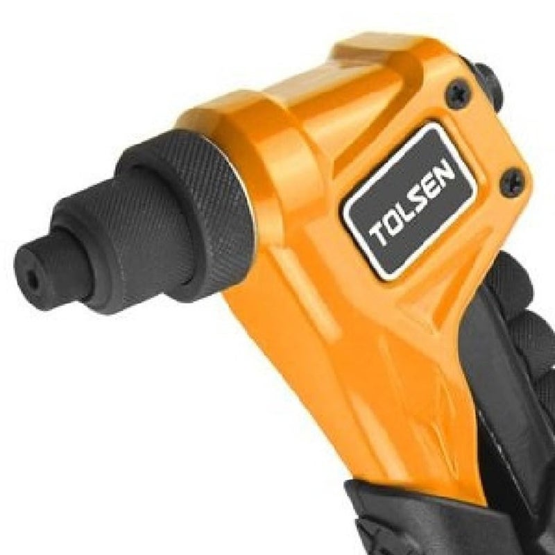Tolsen Hand Riveter - Heavy Duty Hand Rivet Gun - 4 Nozzle Sizes Pop Rivet Tool - Image 3
