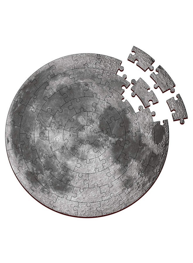 Webby Wooden Moon Jigsaw Puzzle, 60 Pcs, Multicolor - Image 1