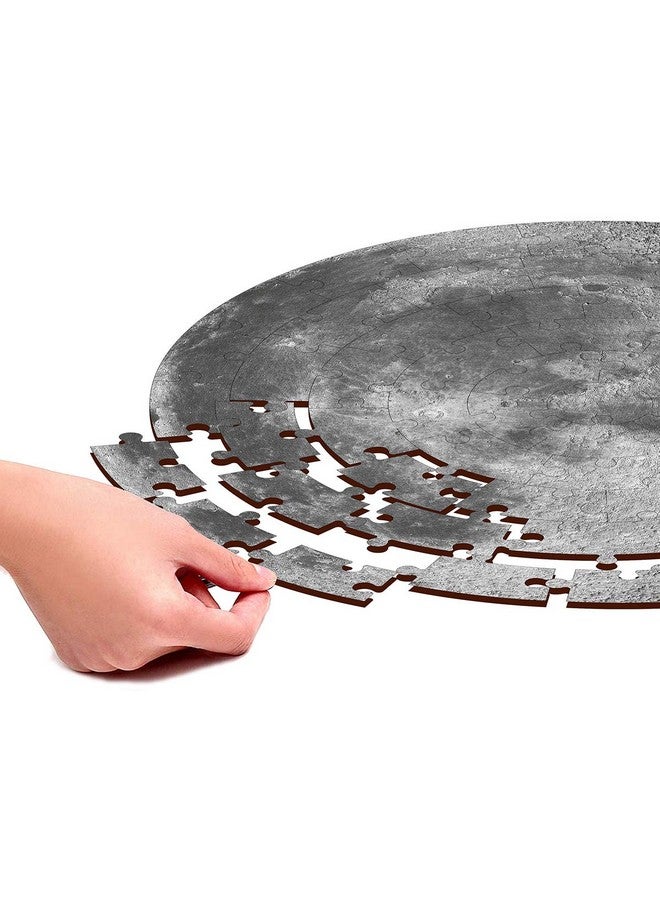 Webby Wooden Moon Jigsaw Puzzle, 60 Pcs, Multicolor - Image 3