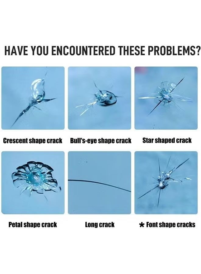 RAYHONG Car Windshield Crack Repair Kit, 20ml Multi-Functional Adhesive Fluid, Glass Crack Care Agent, Fixes Windshield Cracks/Chips/Scratches - Image 3