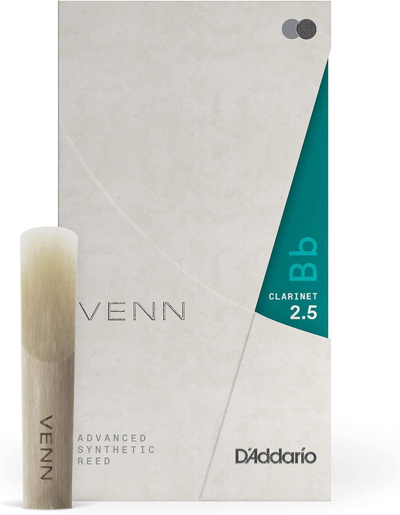 D'Addario VENN Bb Clarinet Reed, Strength 2.5 - Image 2