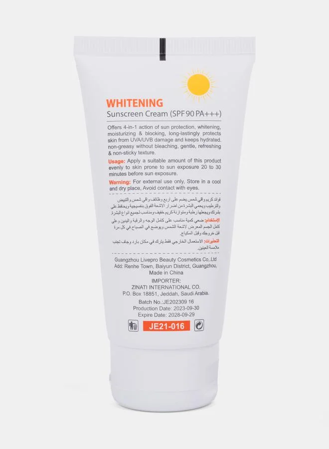جيليز Moisturizing & UV Protection Whitening Sunscreen Cream, 80g