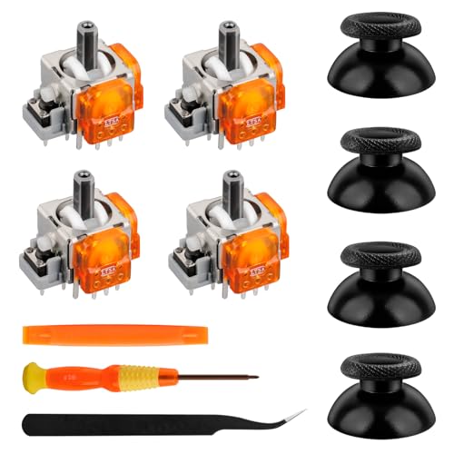 TOMSIN TMR Electromagnetic Joysticks Replacement for Playstation 5 Controller, 4 Pack Anti-Drift magnetic Resistance Stick repair kit for PS5 Controller - Image 1