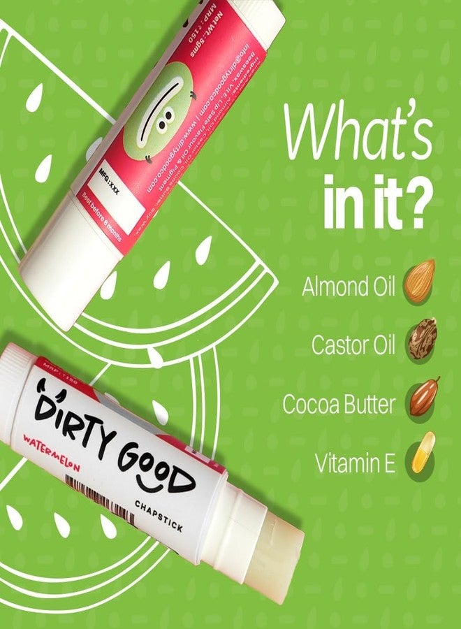 Dirty Good Kids Lip Balm Pack of 2 (5g Each) - Strawberry & Watermelon|Moisturising for Dry, Chapped Lips|Non-Sticky & Long Lasting | Shea Butter & Vitamin E | Preservative, Paraben & Phthalates Free - Image 2