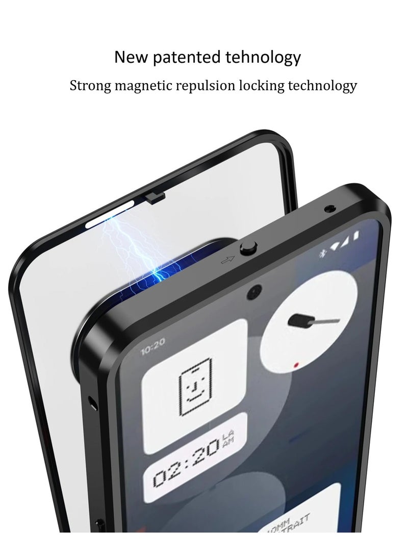 General Metal Frame Case Compatible with Nothing Phone 3A (2025), Elastic Buckle Frosted Backboard and PC Backboard Metal Frame, Anti Shock and Anti Fall Cover for Nothing Phone 3A  - Image 4