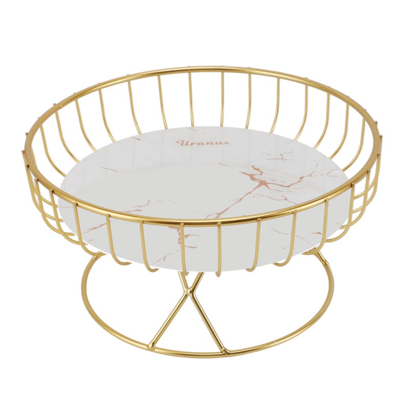 Round Wire Fruit Holder: Large Capacity Hollow Design Metal Fruit Bowl - Rust Resistant Durable Metal Fruit Basket for Kitchen Counter Dining Table - Image 3