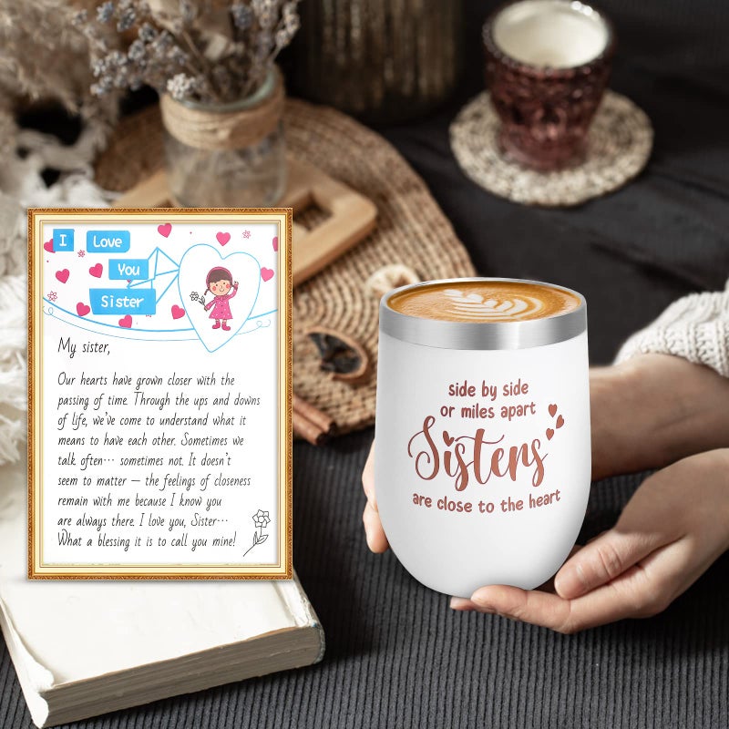 Frerdui Sister Birthday Gifts, Sisters Gifts from Sister, 9PCS Unique Gift for Sisters Gift Baskets Ideas for Christmas, Birthday, Mothers Day, Valentines Day - Image 3