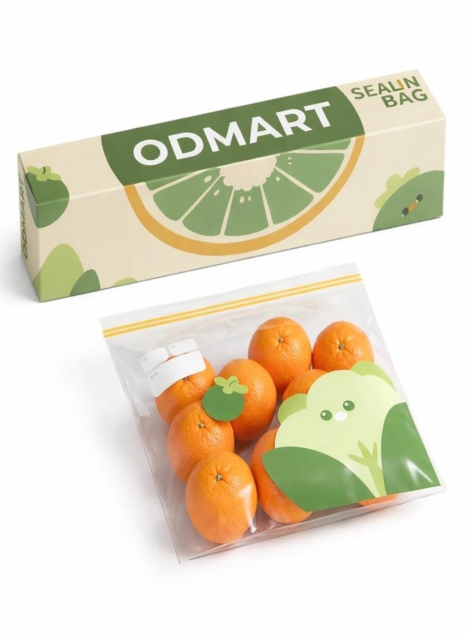 ODMART Reusable Food Storage Bags with Double Zip Closure | Thick Plastic Refrigerator & Freezer Storage Pouches for Vegetables, Fruits & Kitchen Organization 27x28CM (Pack of 15) - Image 1