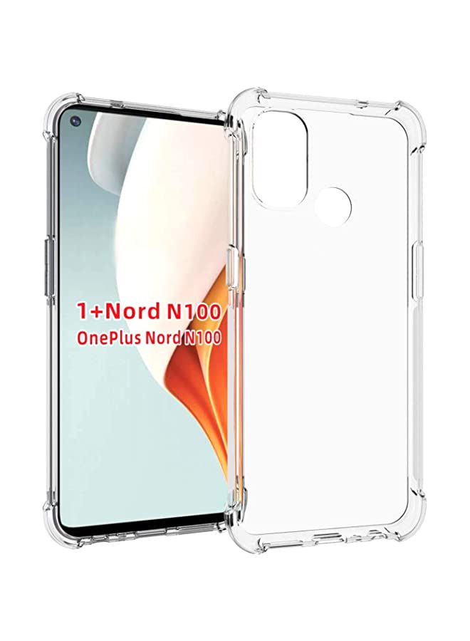 IAF OnePlus Nord N100 Case Cover Back Air Cushion Soft Silicone Shockproof Ultra Slim Premium Material Anti-Scratch Protective Bumper Shell Corner for OnePlus Nord N100 Clear