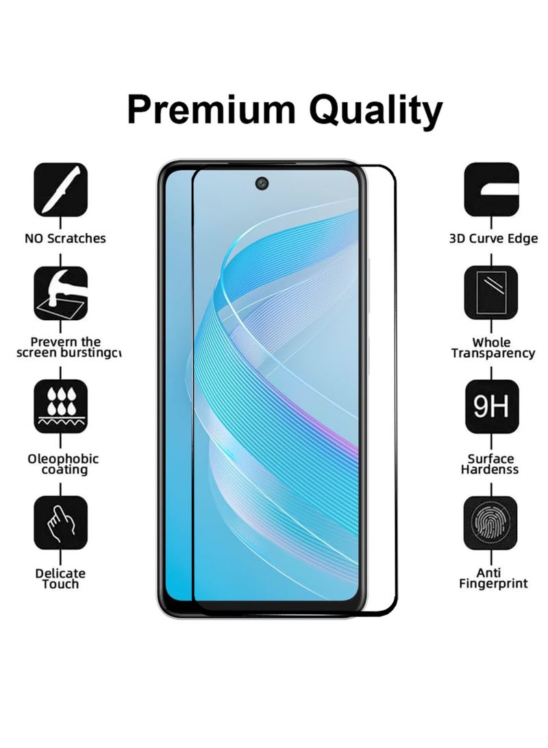 For Infinix Smart 8 Pro Screen Protector – Premium Edge to Edge Tempered Glass, High Transparency, Delicate Touch, Anti-Explosion, Smooth Arc Edges, Easy Installation - Image 2