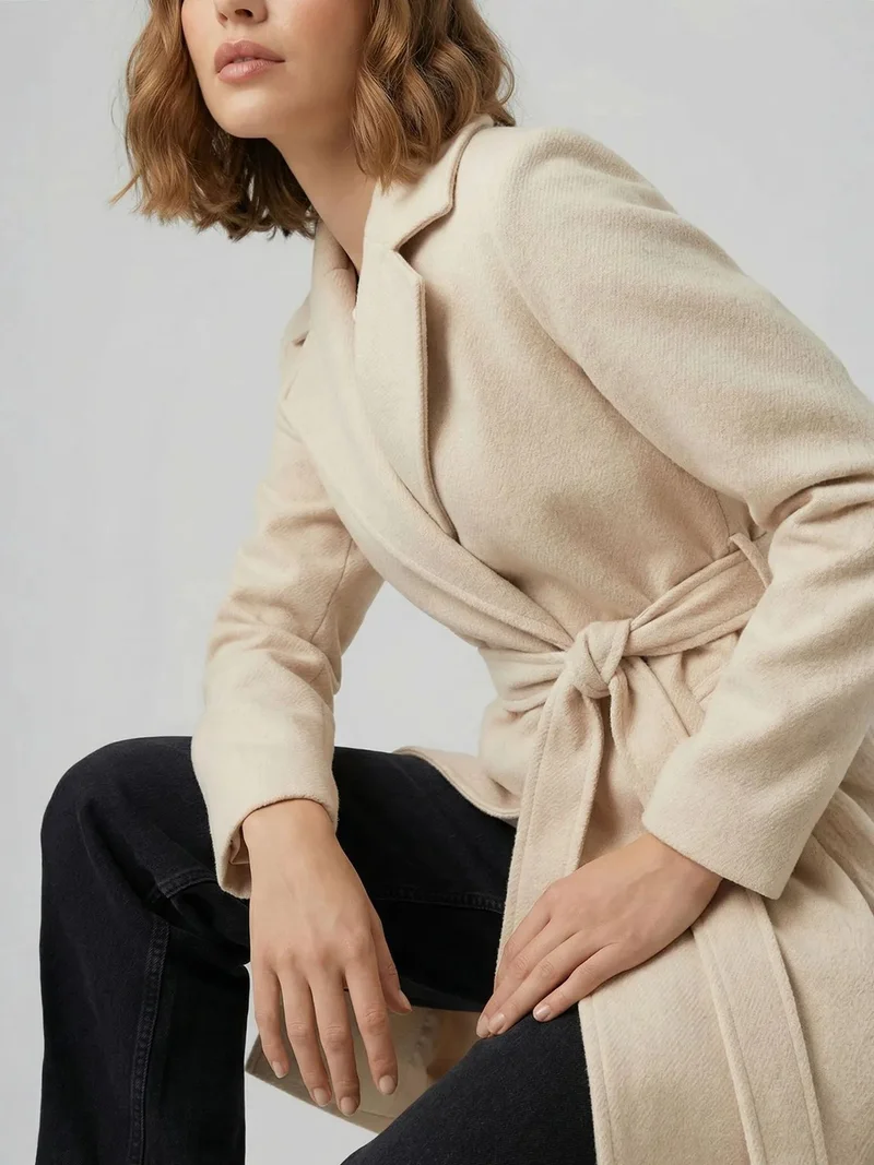 بيغ دارت BDART Belted Midi Coat with Jacket Collar