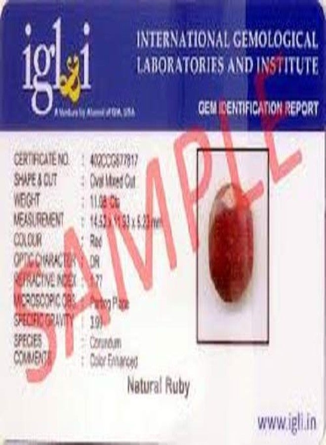 TheGalaxy 6.25 Carat Burma Ruby (Manik) Lab Certified Gemstone - Image 3
