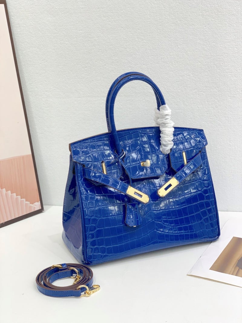 Women'S Bag Platinum Crocodile Pattern Cowhide Bag Shoulder Crossbody Portable Classic Casual Fashion - Image 1