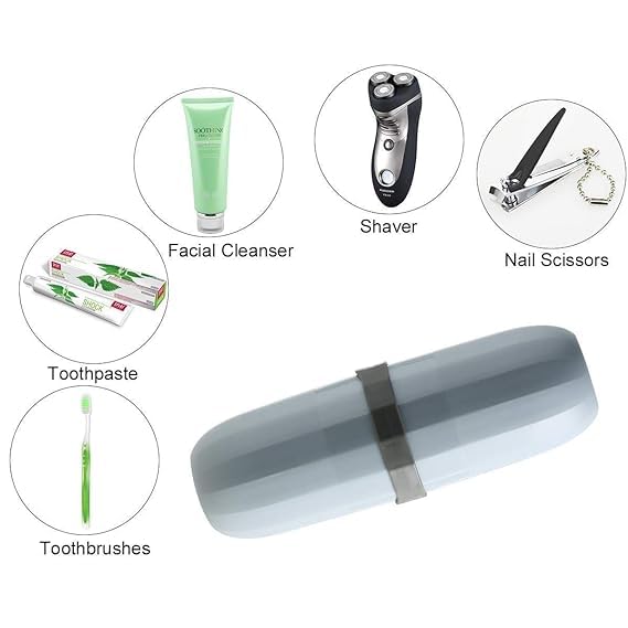 Hovico 1PC Portable Travel Toothbrush Box,Case Hiking Camping Protect Storage Box Travel Tooth Toothbrush Cover Toothpaste Organizer Toothbrush Holder - Image 5