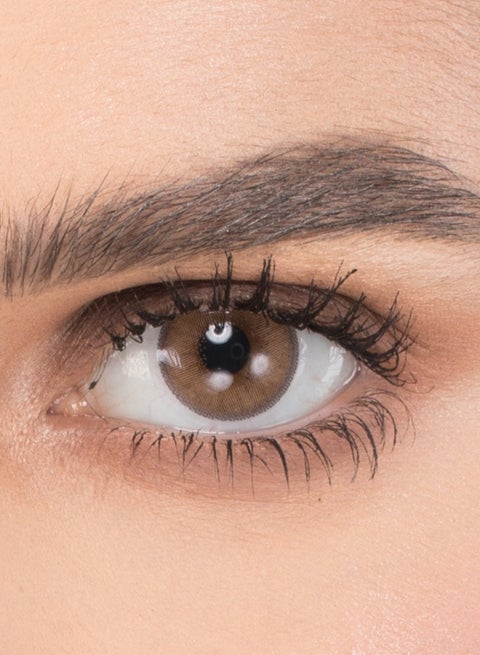 Natural Brand Contact Lenses - Monthly Lenses La Mocha Color - Pair in Box with Lens Case