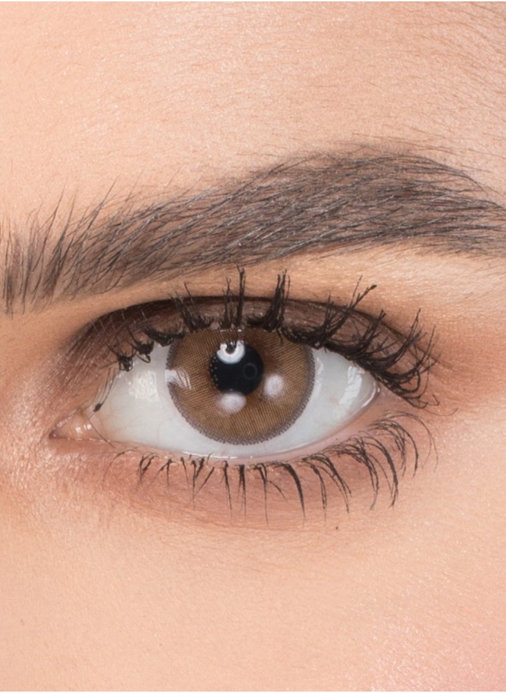 Naturel Natural Brand Contact Lenses - Monthly Lenses La Mocha Color - Pair in Box with Lens Case  - Image 1