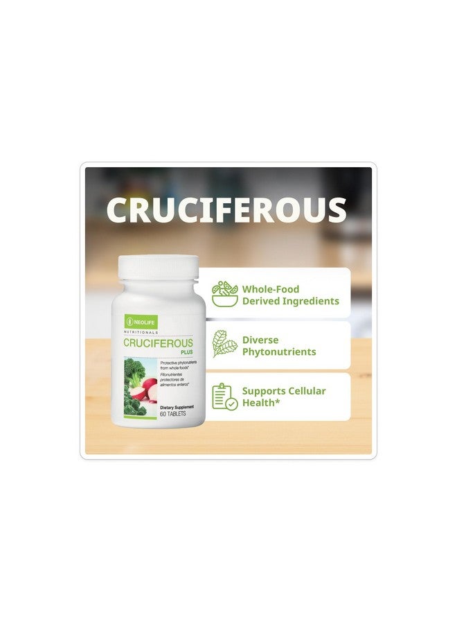 NeoLife Cruciferous Plus - Nutrient Blend from Cruciferous Vegetables, Broccoli, Radish, Kale, Greens Supplements, Watercress, Orange Extract - 60 Tablets - Image 2