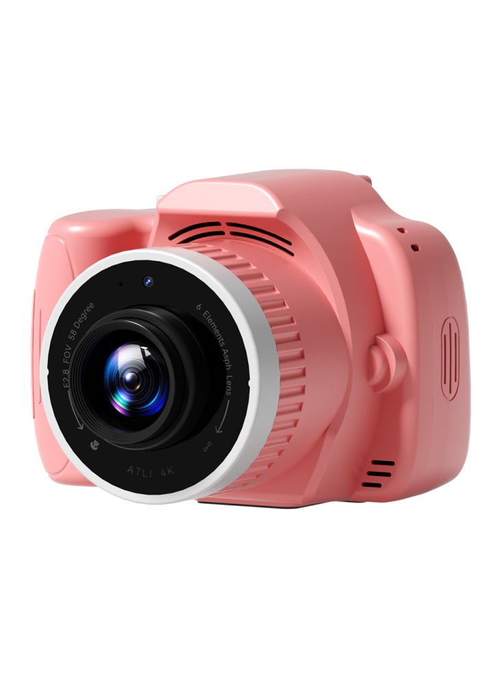 K100 2.8 Inch HD Projection Camera for Kids Educational Toy with 62G Memory Card+Card Reader - Pink - Image 1