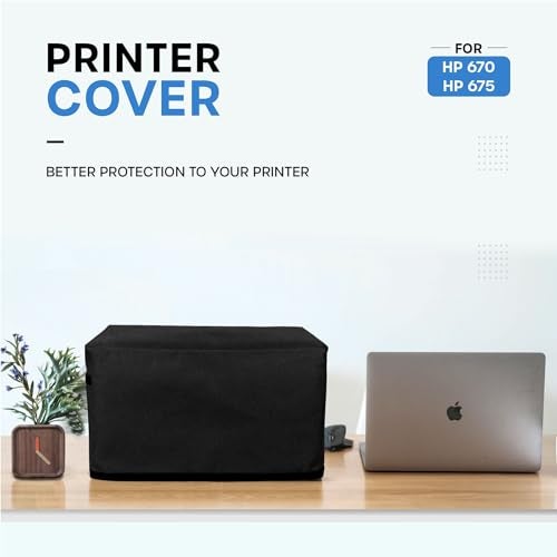 Crasome Dust & Water Proof Printer Cover for HP Smart Tank All-in-One 670 / 675 (Black) - Image 2
