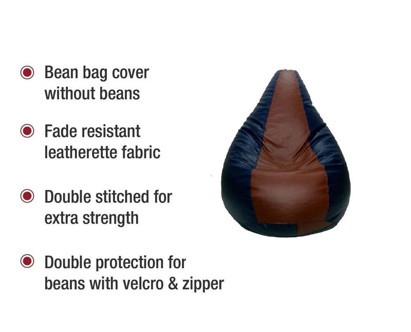 TRUE 2 F Teardrop Bean Bag Cover Without Beans Cover only Brown L - Image 4