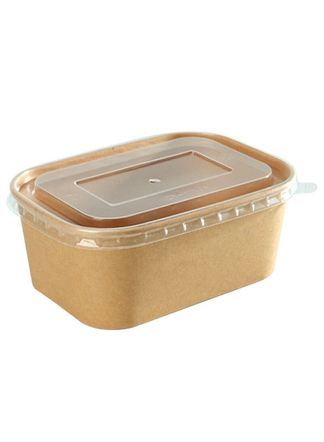 Jiachi Disposable Food Container Thickened 1000ml*20 Sets Kraft Paper Lunch Box Paper Bowl Takeout Camping Packing Box Tableware - Image 5