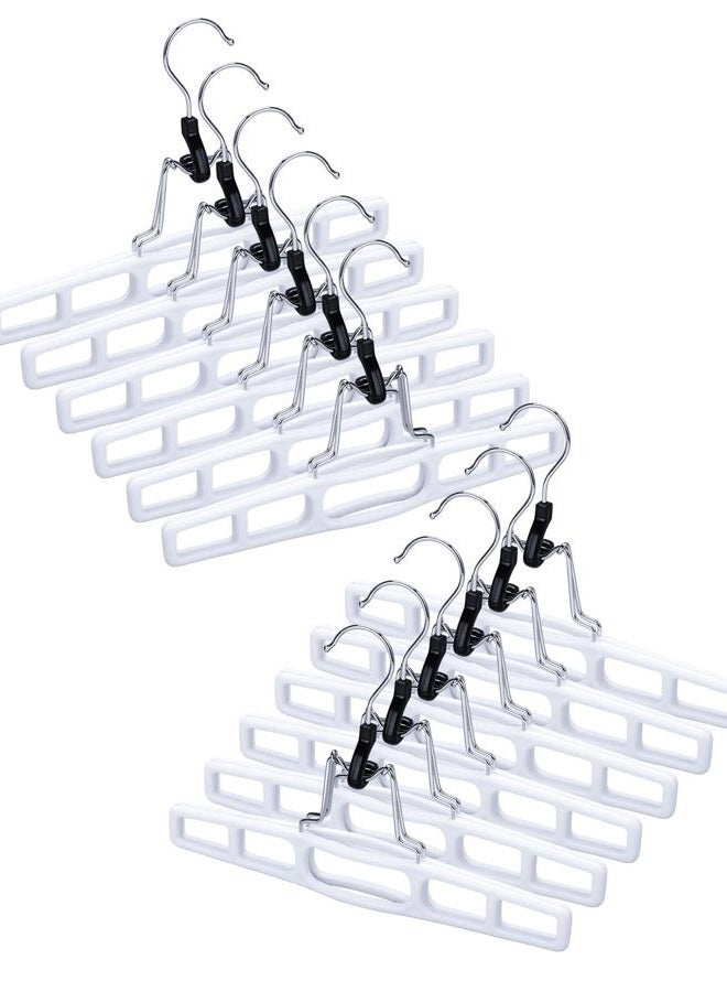 AMKUFO 20 Pack Pants-Hangers Skirt-Hangers, Plastic Pant-Hangers-for-Women Men, Pants-Hangers-Space-Saving, Clamp Hangers-for-Pants Jeans Shorts Tie Belt - Image 1