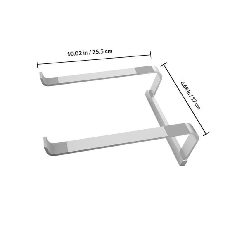 Foldable Aluminum Laptop Stand Portable Cooling Rack Holder for MacBook Tablets Silver - Image 3