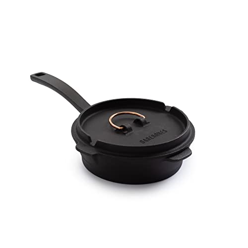 Barebones 6-Inch All-In-One Cast Iron Skillet Set- Skillet with Cast Iron Dutch Oven Style Lid - Camping Cookware Set - Image 1